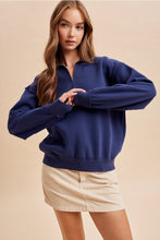 Load image into Gallery viewer, Fireside Half Zip (Navy)
