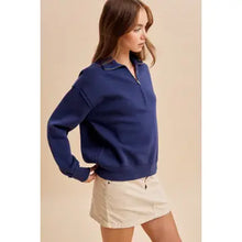 Load image into Gallery viewer, Fireside Half Zip (Navy)