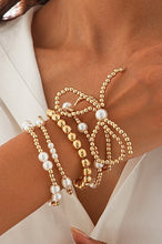 Load image into Gallery viewer, Multi Layer Pearl Bow Bracelet