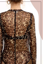 Load image into Gallery viewer, Mimi Leopard Mesh Top