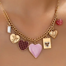 Load image into Gallery viewer, Pink Heart Charm Necklace