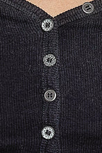 Load image into Gallery viewer, Honey Creek Henley (BLACK)