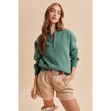 Load image into Gallery viewer, Fireside Half Zip (Green)
