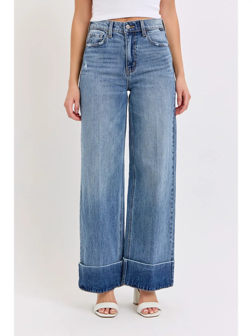 Cello High Rise Wide Leg Jeans
