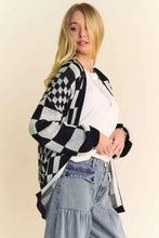 Load image into Gallery viewer, Checkerboard Cardigan Sweater
