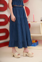 Load image into Gallery viewer, Luna Elastic Waist Denim Skirt
