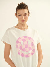 Load image into Gallery viewer, Smiley Face Checkered Tee
