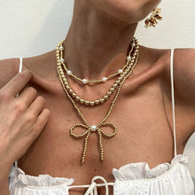 Load image into Gallery viewer, Pearl Bow Necklace
