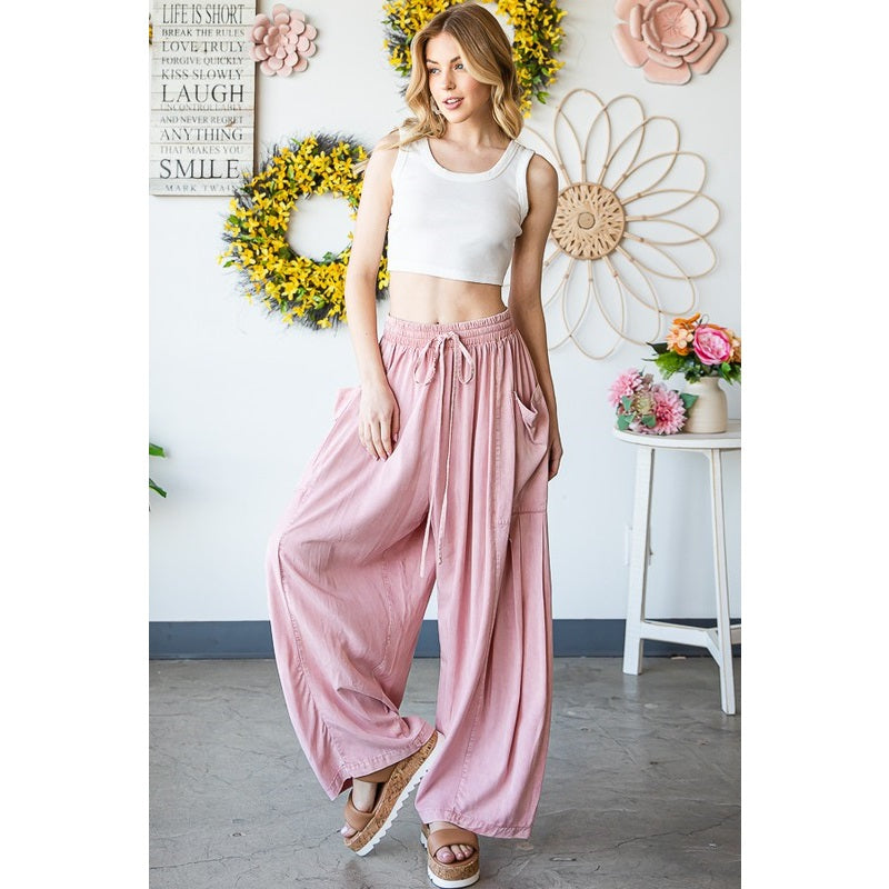 Aspen Wide Leg Pants (PINK)