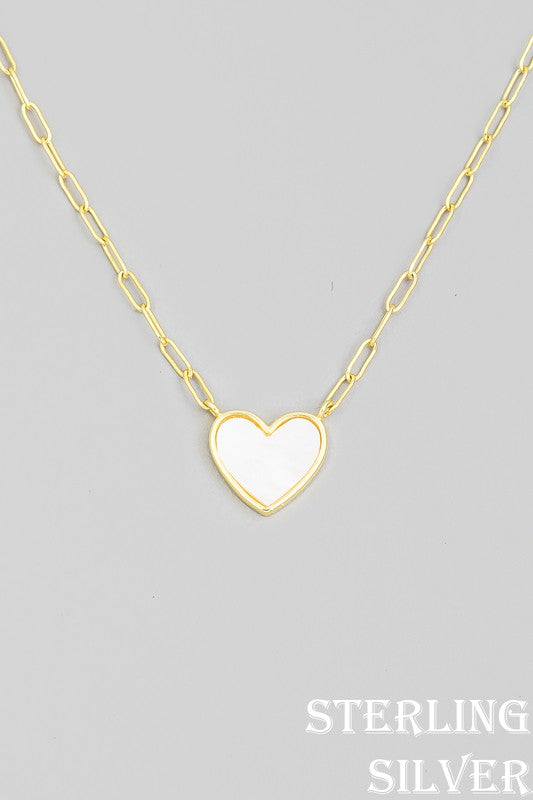 Opal Heart Necklace